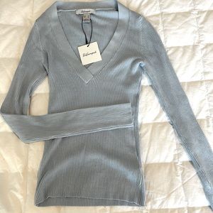Revamped light blue sweater